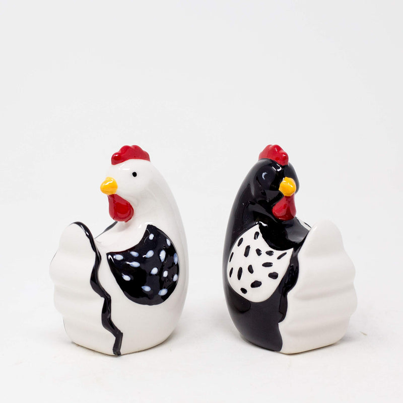 [Australia - AusPower] - Boston Warehouse Farmhouse Rooster Salt and Pepper Shakers, 2 piece set, Hand-painted ceramic 