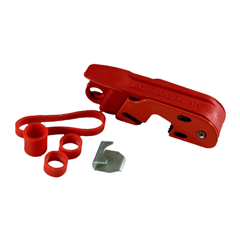 [Australia - AusPower] - Master Lock 493B Grip Tight Lockout for 120 and 240V Circuit Breakers, 5" x 2" x 0" 5, Red, 5" x 2" x 0" 5 