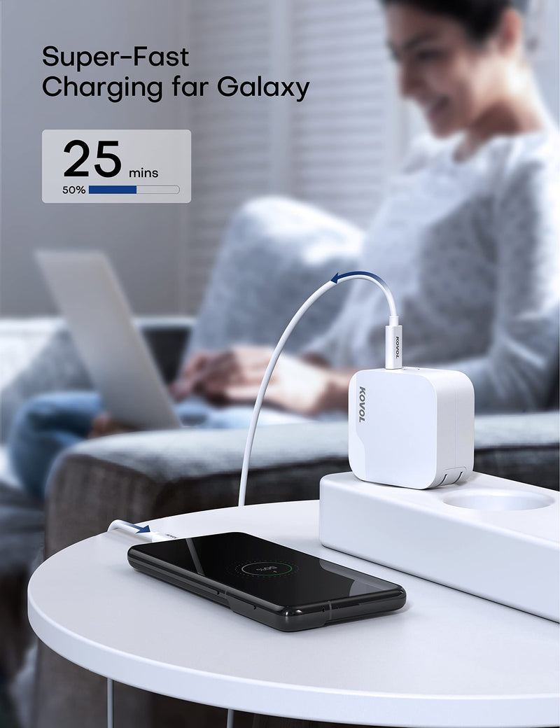 [Australia - AusPower] - USB C Charger, KOVOL 61W Mac Book Pro Charger Wall Charger USB C Power Adapter Sprint PD GaN Charger Laptop Fast Charger, Foldable Plug for MacBook Pro/Air 12 13 15 Inch, iPad, iPhone 13, PPS Galaxy 