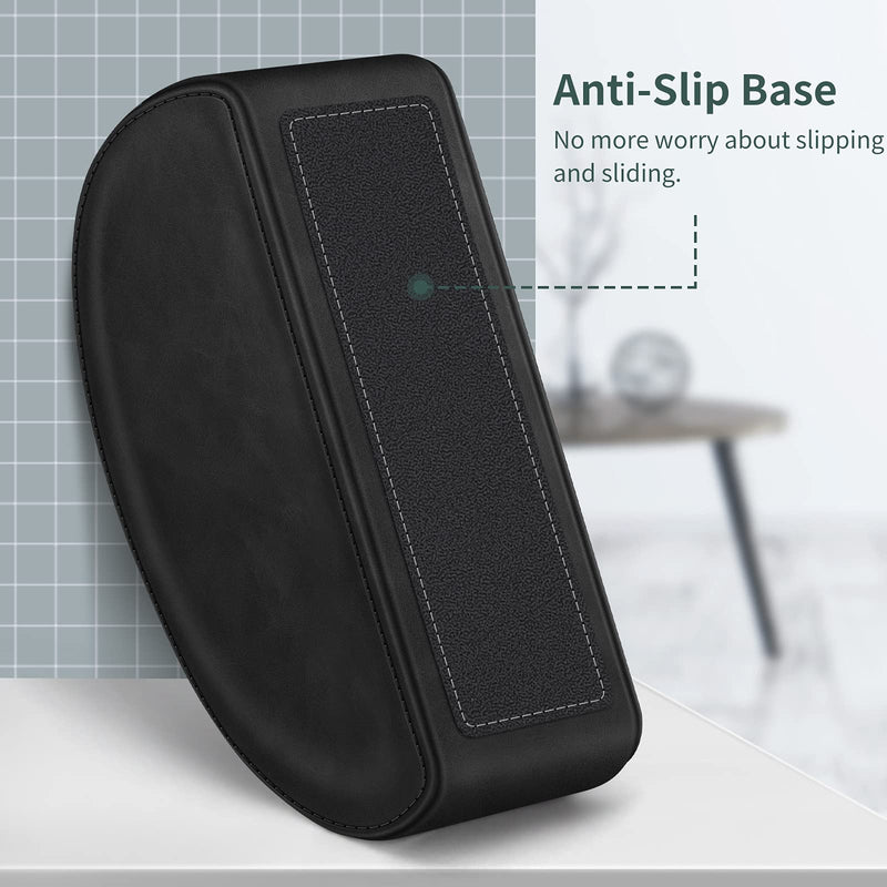 [Australia - AusPower] - Remote Control Holder with 5 Compartments, KENOBEE Anti-slip Desktop Caddy Storage Organizer for Remote Controllers, Office Supplies, Makeup Brush, Media Accessories, Black 
