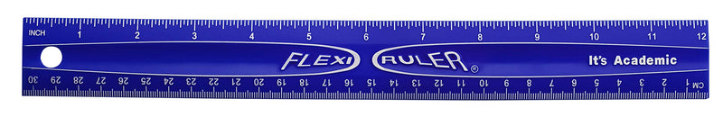 [Australia - AusPower] - It's Academic Flexi Rulers, 12-inch Flexible Non-Breakable Ruler, 12-Pack, Blue 