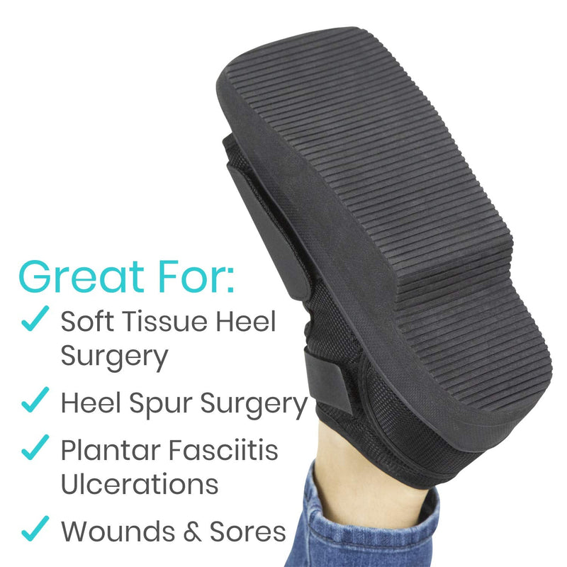 [Australia - AusPower] - Vive Wedge Post-Op Shoe - Offloading Boot for Heel or Ankle Pain - Medical Foot Recovery for Bone or Soft Tissue Surgery, Fracture, Plantar Fasciitis, Ulcerations, Feet (Men's 9.5-11.5/Women's 8.5-10) Large 