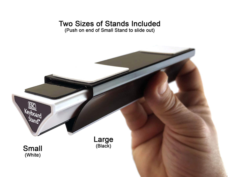 [Australia - AusPower] - ESC Computer Keyboard and Laptop Stand, Variable Ergonomic Angles and Tilt, Two Sizes of Stands Included, Compatible with Most Keyboards, Repositionable Micro Grip Pads 