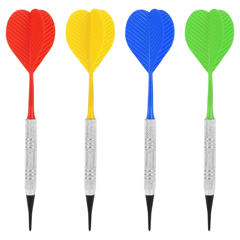 [Australia - AusPower] - Accmor 12 Pcs Soft Tip Darts, Bar Dart, Plastic Tip Darts Set, Attach Extra 100 Black 2BA Replacement Tips, Soft Tip Darts for Electronic/Plastic Dartboard 