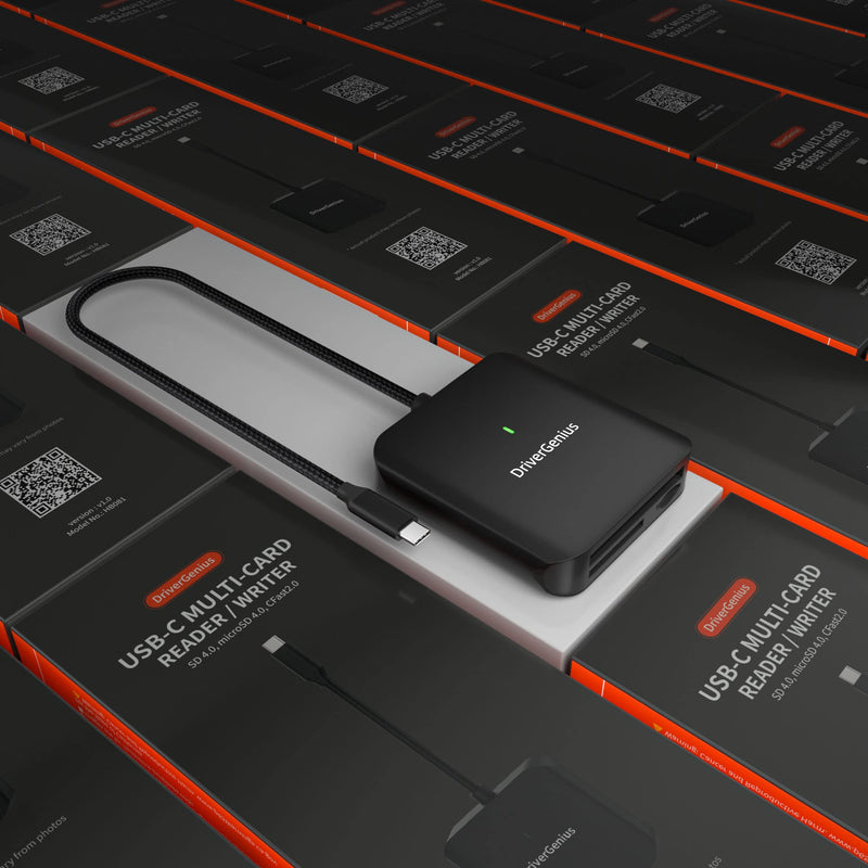 [Australia - AusPower] - DriverGenius HB081 | 3-in-1 CFast 2.0 Reader USB-C UHS-II 4.0 SD/microSD Card Reader 