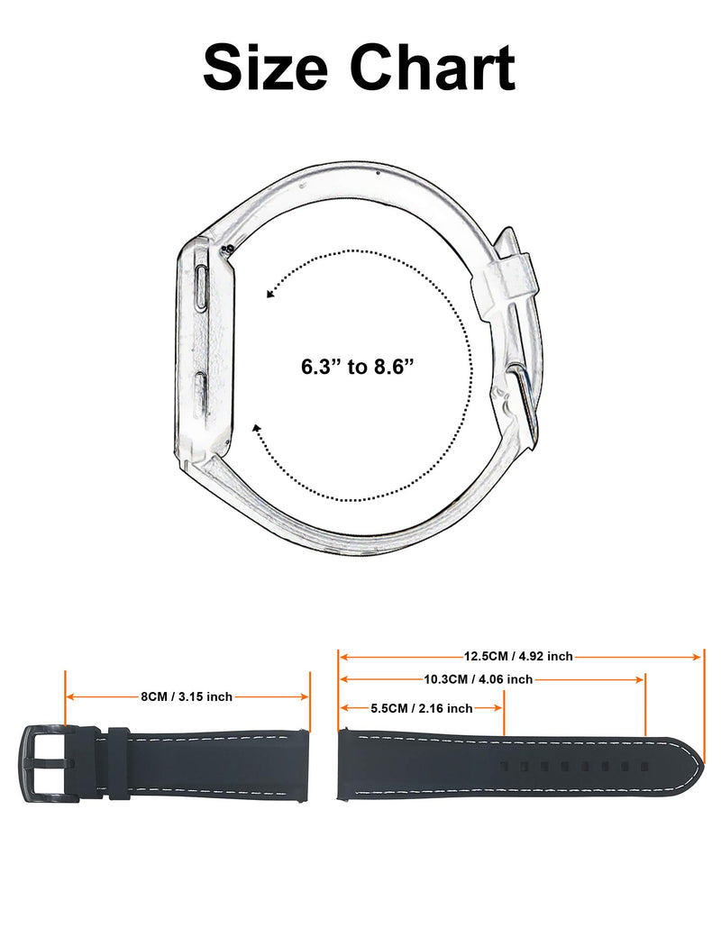[Australia - AusPower] - Galaxy Watch 3 Band 45mm, Compatible with Samsung Galaxy Watch 46mm Bands, Width 22mm Quick Release Silicone Watch Strap for Gear S3 Frontier Classic Smartwatch white stitching 