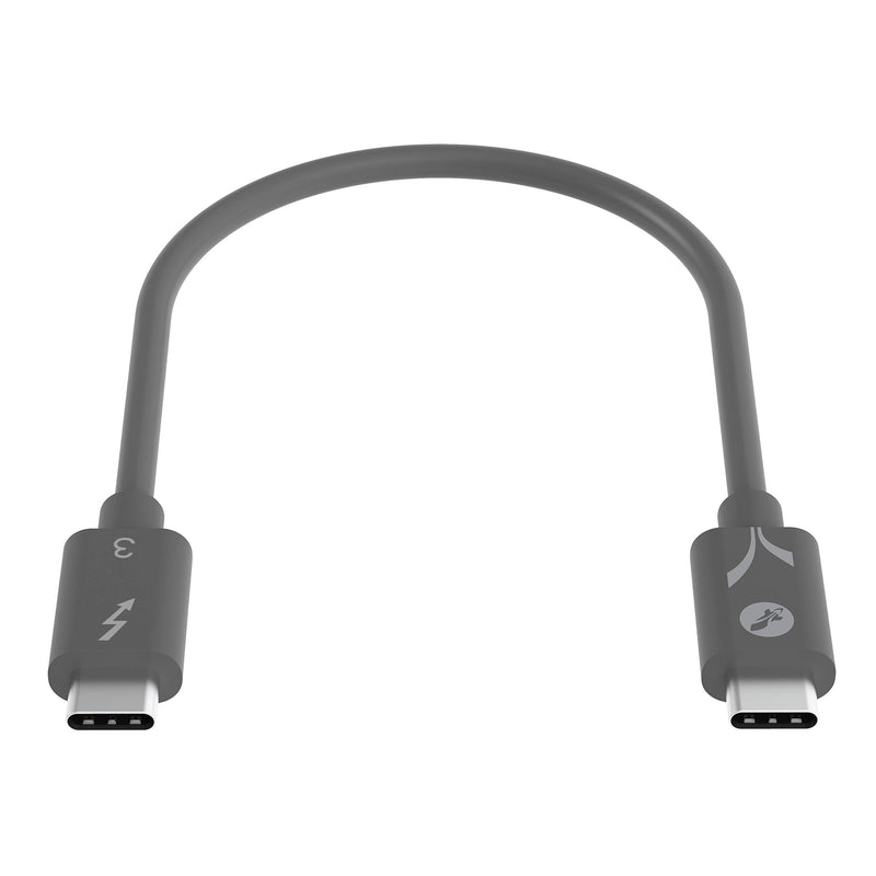 [Australia - AusPower] - Sabrent Thunderbolt™ 3 (Certified) USB Type-C Cable | up to 40 Gbps | Supports 100W (5A, 20V) Charging | E-Mark Chip | (7.8"/ 20 cm) in Gray (CB-T320-GRY) 