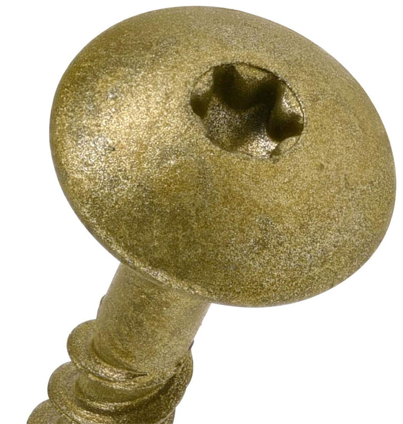 [Australia - AusPower] - Power Pro 47867 Lag Screws, 1/4" x 2", Star Drive Construction Lag Screws, Rust Resistant, Ceramic Coated Bronze, 1lb Box, 50 pcs 