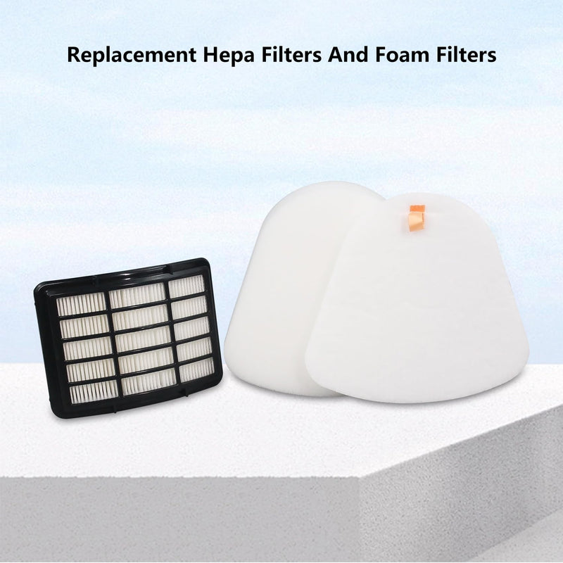 [Australia - AusPower] - Ymimi Replacement Filter Compatible with Shark Navigator Lift-Away XL Multisurface Upright Vacuum,Fits Models CU512,CU530,CU500,CU510,CU520 (2 Hepa filter and 4 foam filter) 