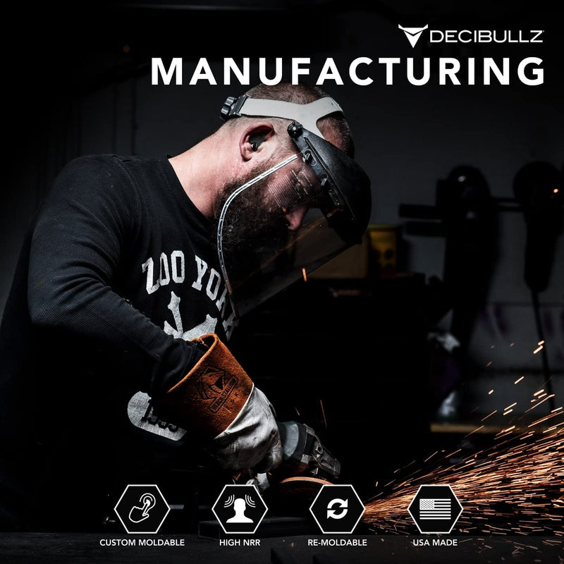 [Australia - AusPower] - Decibullz - Custom Molded Earplugs, 31dB Highest NRR, Comfortable Hearing Protection for Shooting, Travel, Work and Concerts Black 