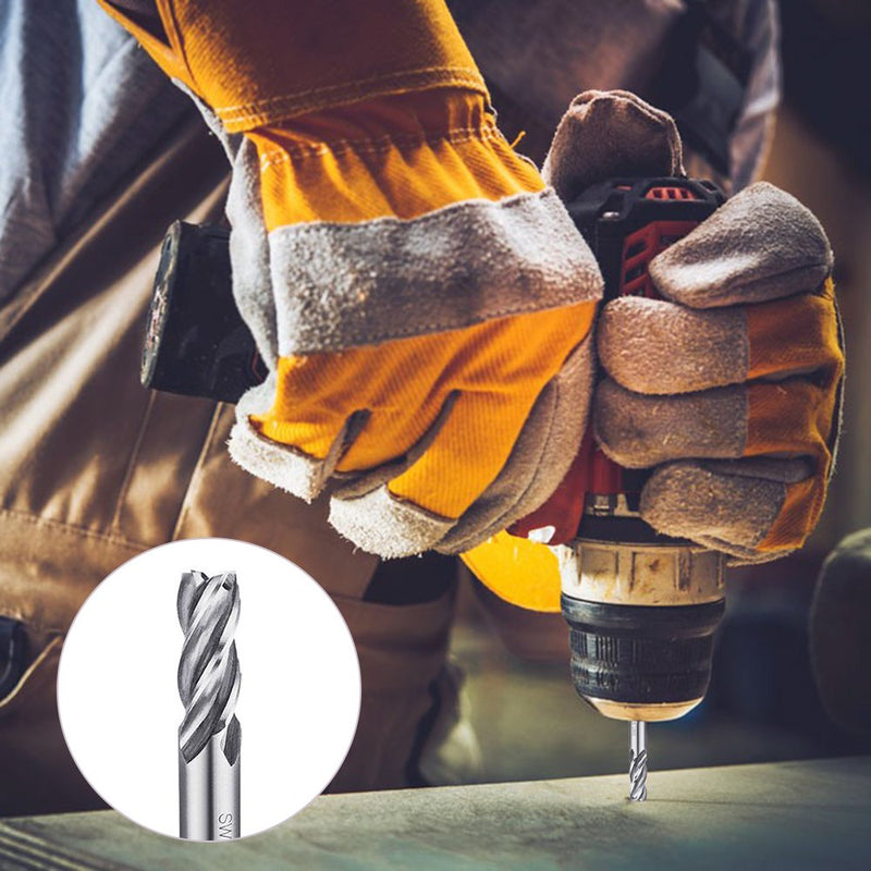 [Australia - AusPower] - 10 pcs 4-Flute End Mill Bits, AFUNTA 0.08" - 0.47" HSS CNC Straight Shank Drill Bits Cutter Tool Set for Wood Aluminum Steel Titanium 