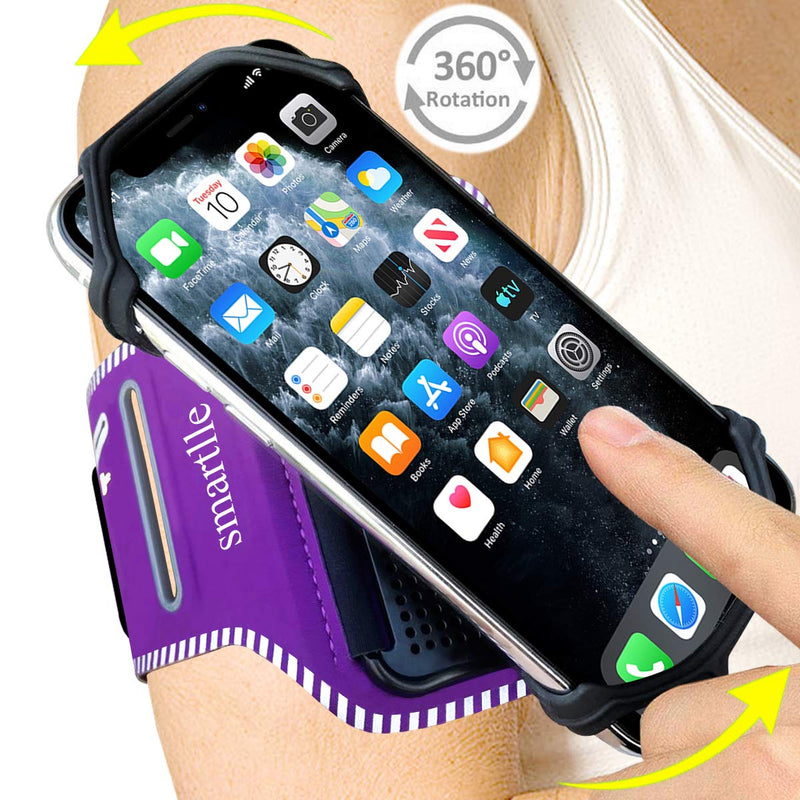 [Australia - AusPower] - Smartlle Arm Phone Holder for Running, Sports cell Phones Armband 360° Rotatable: iPhone 13 12 11 Mini Pro Max/XR/XS Max/X/XS/8 7 6S Plus, Samsung Galaxy S/Note/A, LG, Moto, Pixel; Workout Fitness Gym Pink 