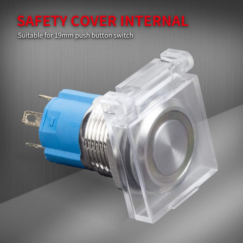 [Australia - AusPower] - DaierTek 19mm Power Push Button Switch Cover Safety Guard Plastic Cap Protector for 3/4" Mounting Dia. Pushbutton -3Pack 