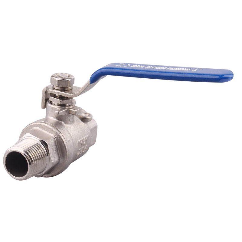 [Australia - AusPower] - DERNORD Full Port Ball Valve 1/2 Inch - Male x Female Stainless Steel 304 Heavy Duty for Water, Oil, and Gas,1000WOG (1/2 Inch NPT) 1/2 Inch NPT 