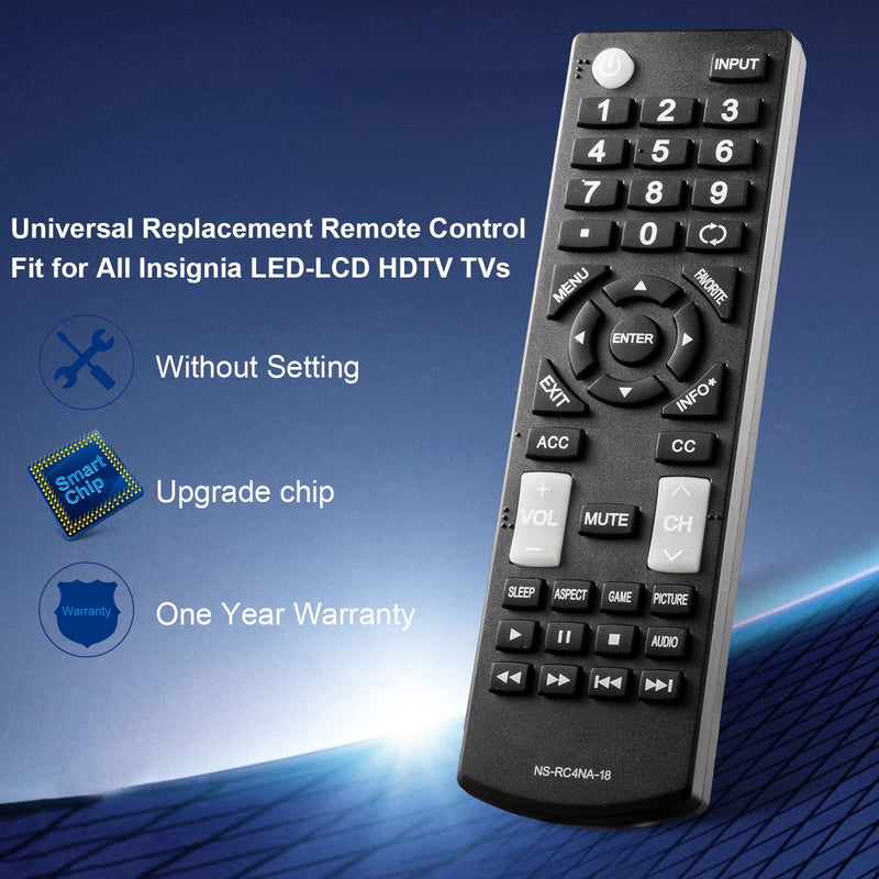[Australia - AusPower] - Universal Remote Control Replacement Fit for All Insignia LED-LCD HDTV TVs 