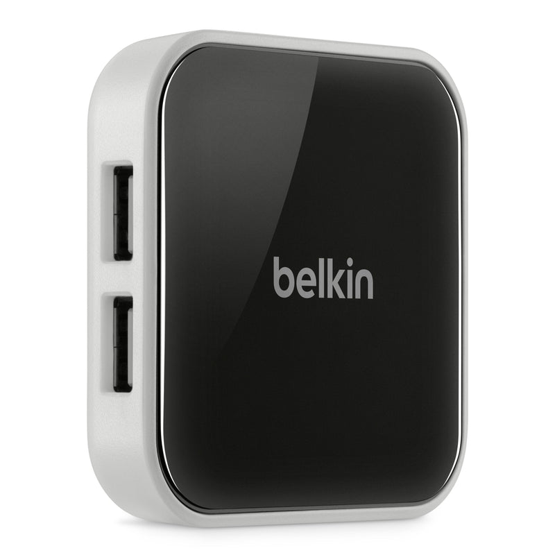[Australia - AusPower] - Belkin 7-Port Plug-and-Play Powered Desktop Hub with USB-A Ports 7-Port Desktop Black and White 