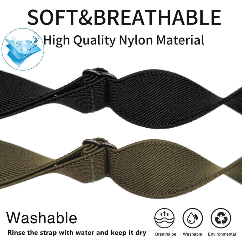[Australia - AusPower] - Abanen 22mm Elastic Watch Bands for Garmin Instinct / Instinct 2 Solar, Soft Stretchy Nylon Ultra-light Wristband Strap for Garmin Instinct Tactical / Tide / Esports/ Instinct Solar Black + Green 