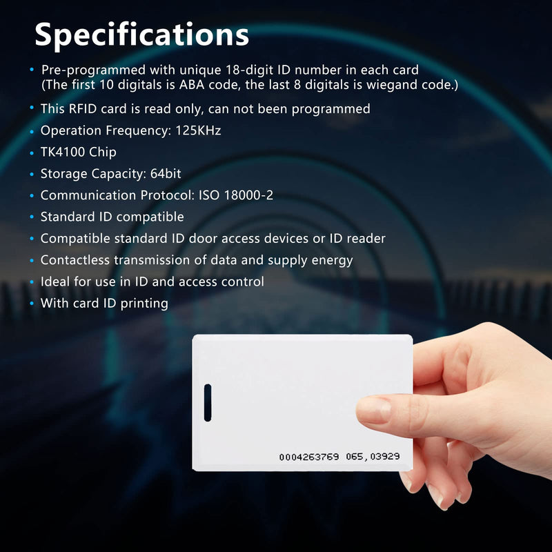 [Australia - AusPower] - Handheld RFID ID Card Copier, 125kHz EM4305 RFID Proximity ID Card Reader/Writer/Duplicator, 10Pcs Writable 125kHz RFID Key Fob+10Pcs Contactless 125kHz RFID Proximity Smart Card 