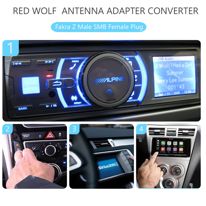 [Australia - AusPower] - RED WOLF Aftermarket Radio Stereo Antenna Adapter Plug Replacement for Ford 2008-2011, Chevy 2009-2011, Cadillac 2003-2011, Fiesta 2009-2011, BMW 2003-2008 