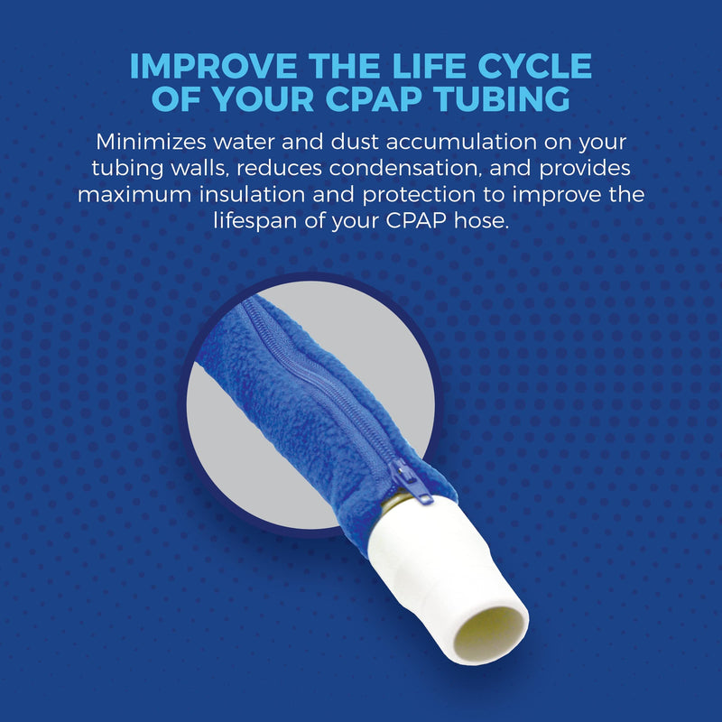 [Australia - AusPower] - CPAP 6 Feet Hose Cover by Snugell | Tubing Wrap Compatible with Most CPAP Tubing | Ultra-Soft Zippered Fleece Cover | Suited for Resmed, Fisher & Paykel and Other Tubes | Insulation & Hose Protection 