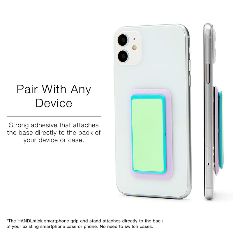 [Australia - AusPower] - HANDL New York HANDLstick Green and Lavender Glow in The Dark Grip and Stand for Smartphone 