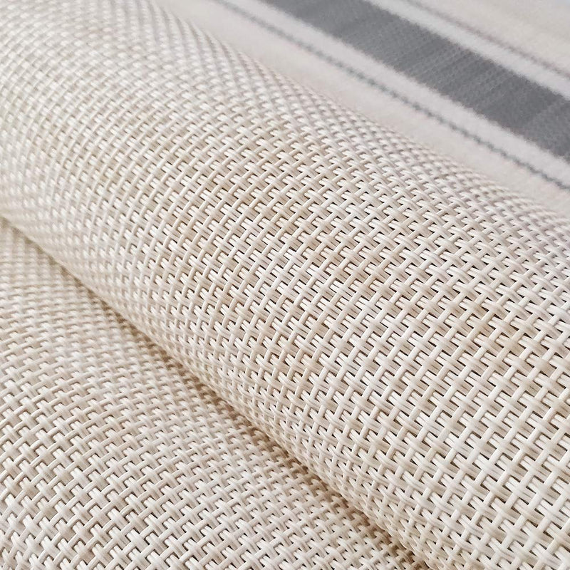 [Australia - AusPower] - YOSICHY Table Mats Set of 6 Crossweave Woven Vinyl Placemats Heat Resistant Non-Slip Kitchen Placemats for Dining Table Washable Easy to Clean(Grey) Gray 