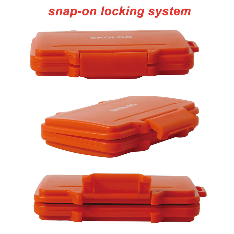 [Australia - AusPower] - SKOLOO SD Card Case Waterproof Memory Card Holder Micro Storage & Wallet for Card, Orange 