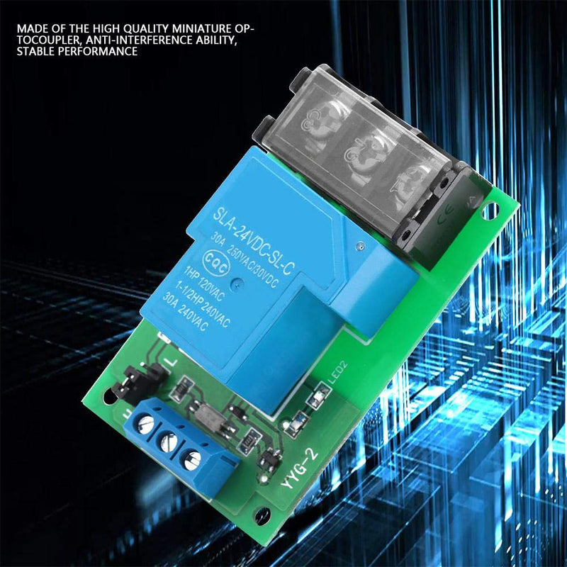 [Australia - AusPower] - Relay Module One Way 30A Optocoupler Isolation Relay Module High Power Relay High/Low Level Trigger YYG-2(24VDC) 