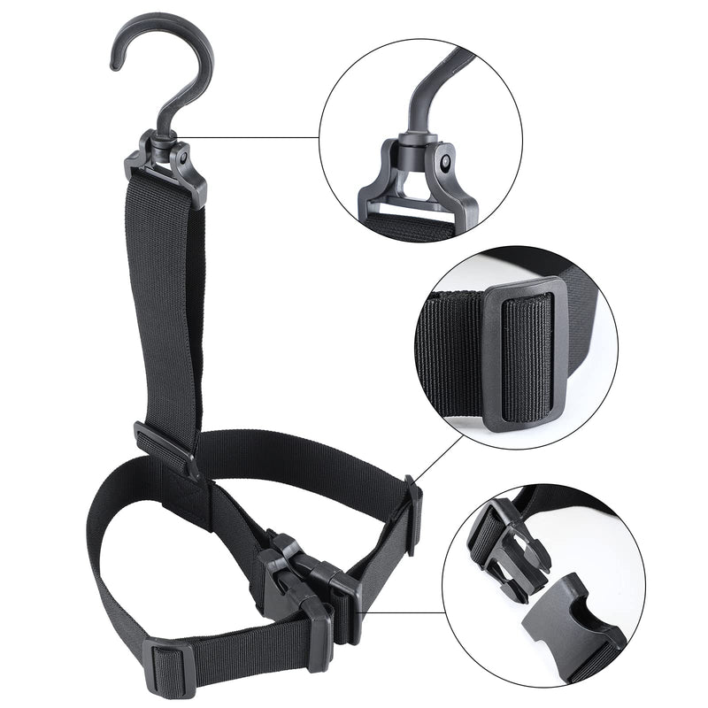 [Australia - AusPower] - 3 Pieces Fishing Wader Boot Hanger Fishing Boot Rack Men Boot Strap with Adjustable Belt and Swivel Hook Wader Boots Dryer Hanger for Storage Drying for Fishing Boots 