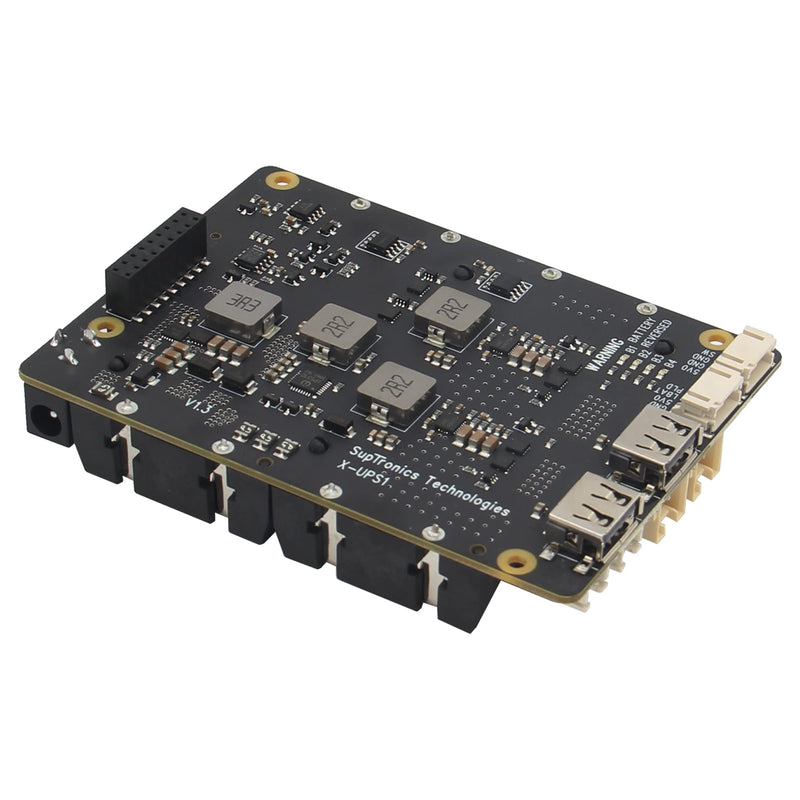 [Australia - AusPower] - Geekworm 12V/5V Dual Output Universal SBC Stackable Uninterruptible Power Supply UPS Shield X-UPS1 Compatible with Raspberry Pi/Orange Pi/Jetson Nano/Rock Pi/Tinker Board 