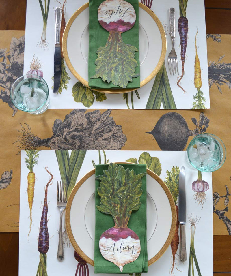 [Australia - AusPower] - Hester & Cook Paper Placemat, Pad of 24 - Natural Farmer's Market Multicolor 