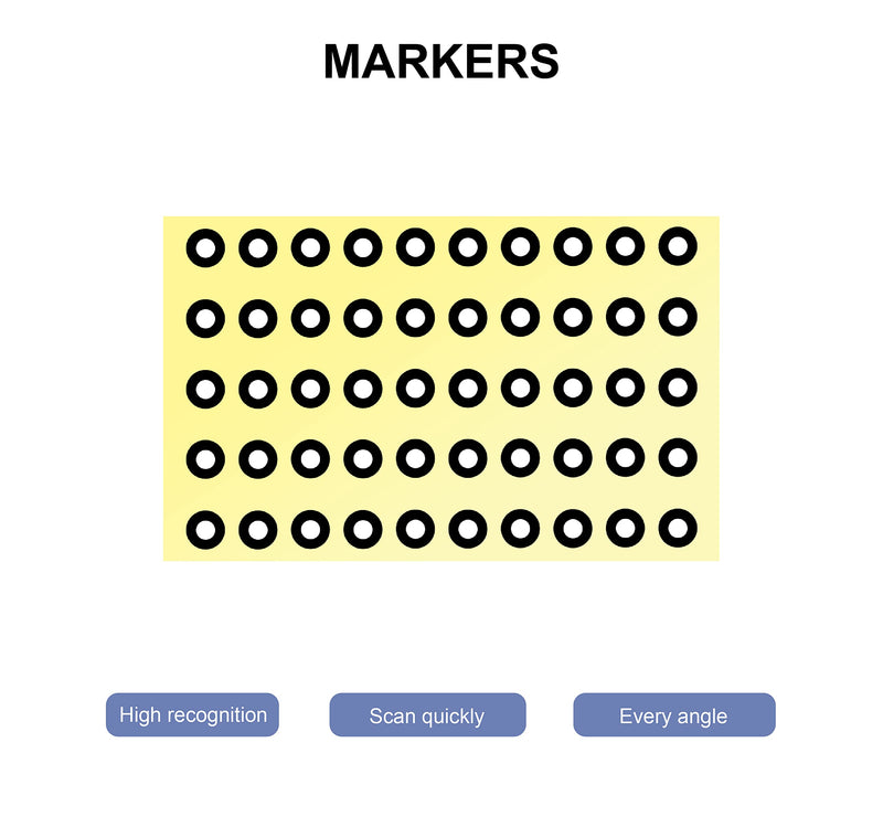 [Australia - AusPower] - Revopoint 5.0 mm Reference Point for 3D Scanning (500 Pcs) Diffuse Reflection Markers for 3D Scanner 