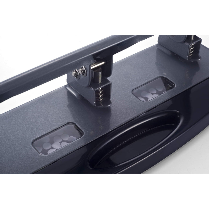 [Australia - AusPower] - Officemate Deluxe Medium Duty 3-Hole Punch with Chip Drawer, Silver and Navy, 20-Sheet Capacity (90102) 