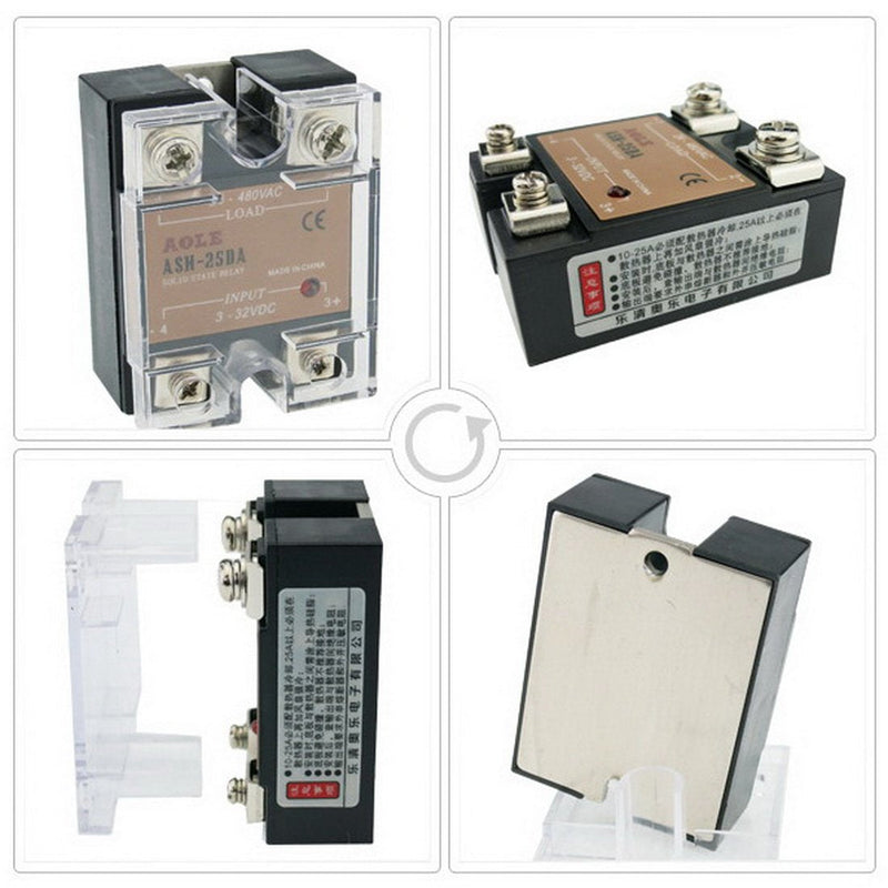 [Australia - AusPower] - WerFamily SSR Solid State Relay SSR-25DA DC-AC 3-32V DC / 24-480V AC / 25A DC to AC 