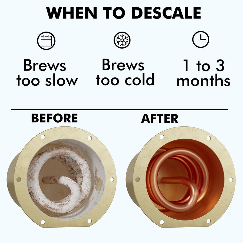 [Australia - AusPower] - Descaling Powder Solution (4 Uses) Removes Scale and Build-Up, Automatic Coffee Pots & Makers & Espresso Machines Descaler, Compatible with Keurig Breville Nespresso Delonghi Ninja 