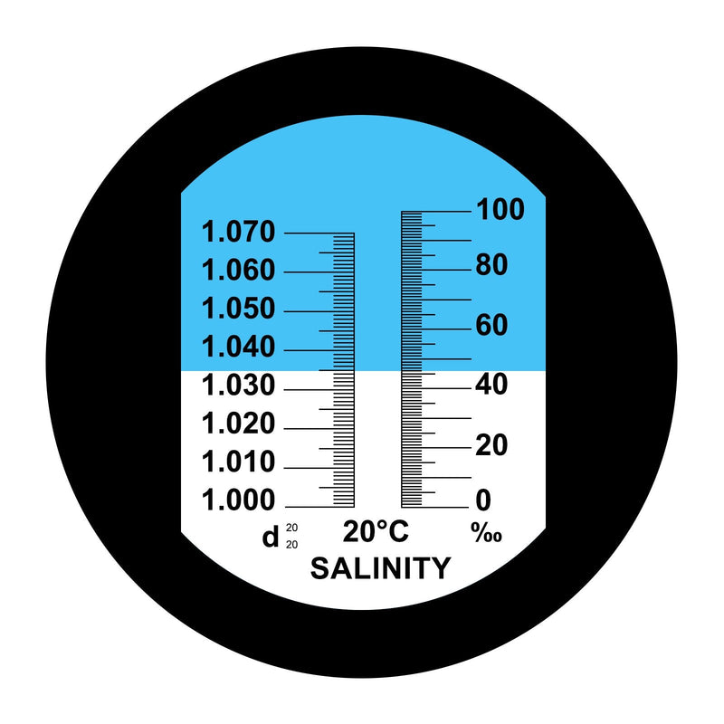 [Australia - AusPower] - Professional Optics Salinity 0-10% Sea Water Refractometer ATC, Dual Scale (1.0 to 1.070 Density / 0-100ppt) for Salt Sea Water Aquarium Tank Marine Industry with LED Light and pipettes 