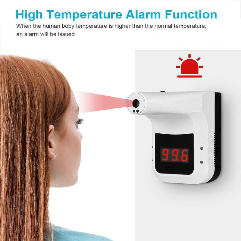 [Australia - AusPower] - New 2022 YUESUO K3 Wall Mounted Thermometer for Adults, Non-Contact Digital Temperature Thermometer with Fever Alarm in Offices, Factories, Shops, Schools. 