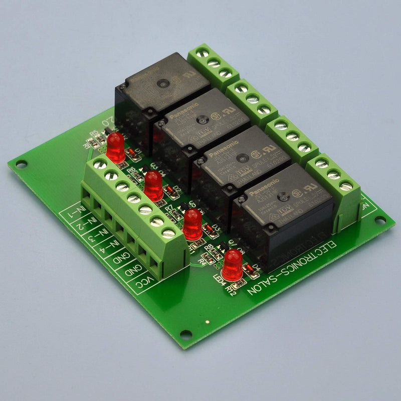 [Australia - AusPower] - Electronics-Salon 4 SPDT 10Amp Power Relay Module, DC 5V Version. 