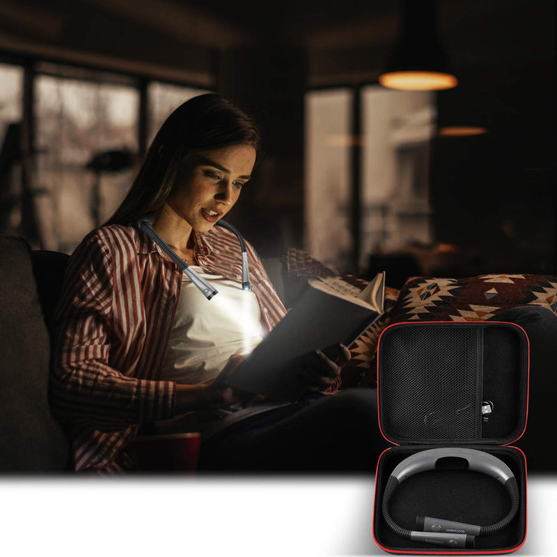 [Australia - AusPower] - Case Compatible with Glocusent丨Vekkia丨LITOM丨LEDGLE丨TAKKUI丨TSINGREE LED Neck Reading Light Book Light for Reading in Bed. Storage Carrying Holder Fits for USB Cable (Box Only) 