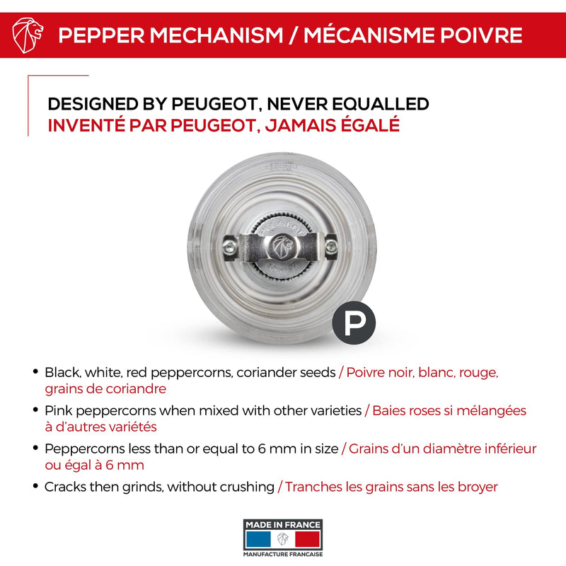 [Australia - AusPower] - Peugeot Nancy 4.75 Inch Pepper Mill, Acrylic 