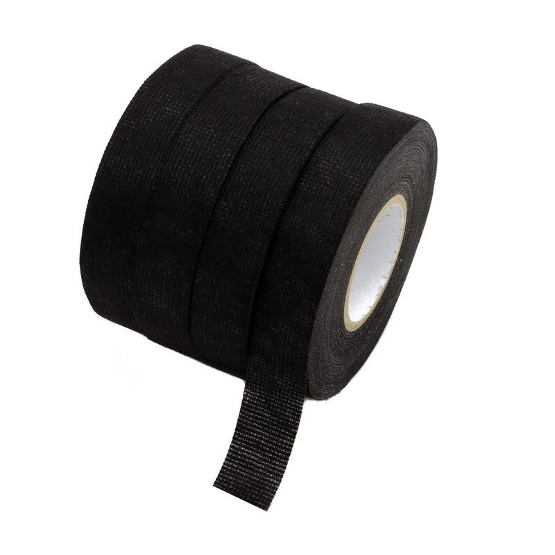 [Australia - AusPower] - JBT Wiring Harness Tape 19 mm X 15m, Black Chemical Fiber Cloth High Temp Wire Harness Wrapping Tape for Auto Electrical Wrap, Protection, Insulation, Flame Resistant(4) 4 