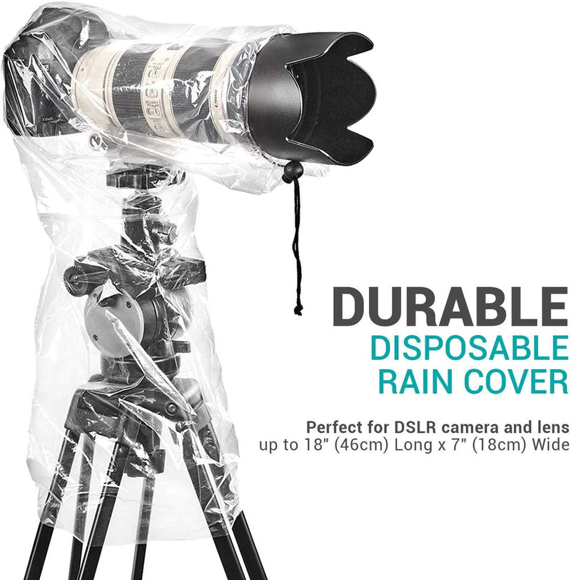 [Australia - AusPower] - Movo (5 Pack) RC1 Clear Rain Cover for DSLR Camera and Lens up to 18" Long 