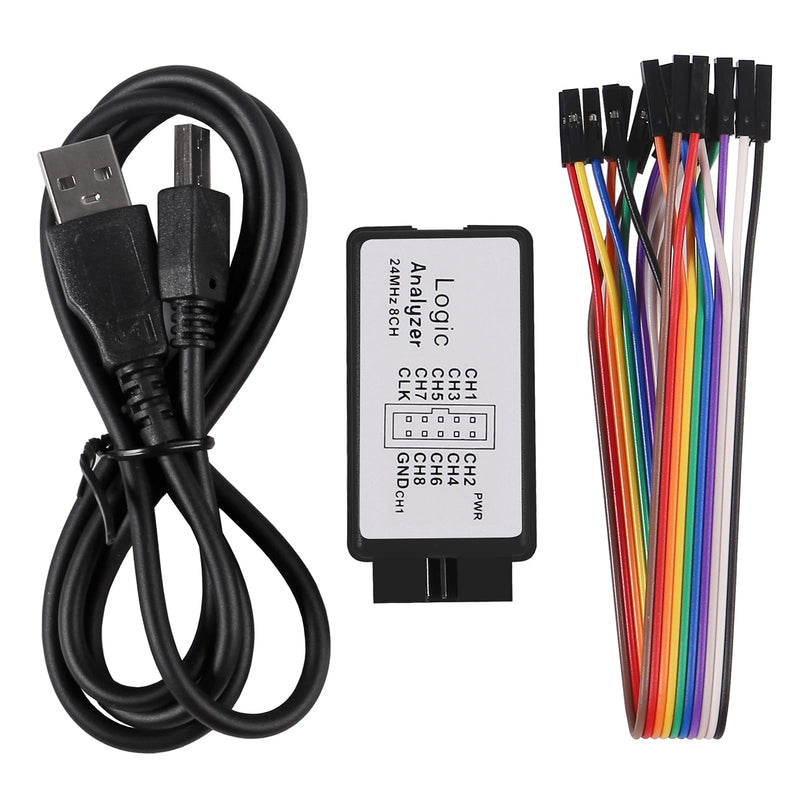 [Australia - AusPower] - 2pcs USB Logic Analyzer Device with USB Cable 24MHz 8CH 24MHz 8 Channel UART IIC SPI Debug for Arduino ARM FPGA M100 SCM 