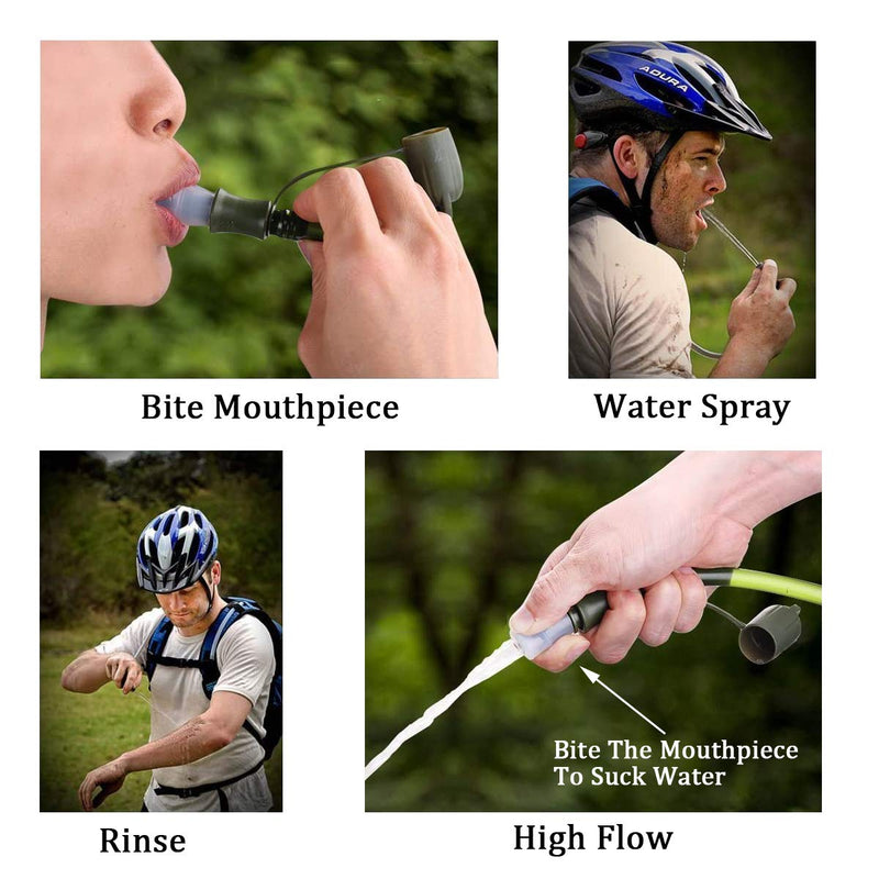 [Australia - AusPower] - Hydration Bladder 2 Liter,Leak Proof Water Reservoir, BPA Free Military Water Storage Bladder Bag Hydration Pack Replacement Easy Clean for Bicycling Hiking Camping Hunting Running 2PC Bladders 