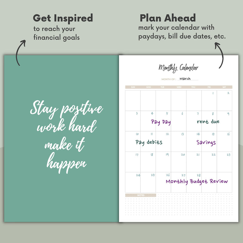 [Australia - AusPower] - Budget Planner Financial Planner –12-Month Goal Setting Budgeting Planner– Expense & Income Tracker, Bill & Receipt Organizer, Debt Payoff Planner – Budget Book Expense Tracker Notebook Budget Planner 