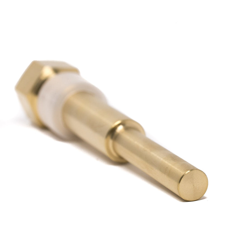 [Australia - AusPower] - PIC Gauge TW-BR06-23S2 6" Stem Length, 1/2" NPT x 3/4" NPT Connection Size, Stepped Style, 0.260" Bore Diameter, Brass Standard Thermowell for Industrial Bimetal Thermometers 