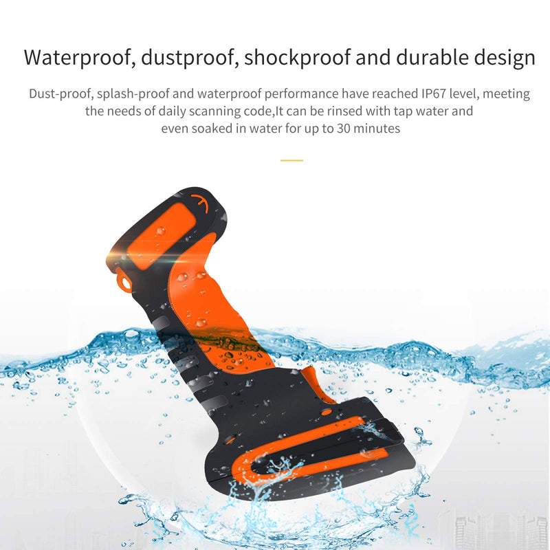 [Australia - AusPower] - Symcode Wireless 2D Bluetooth Barcode Scanner with Stand, 3 in 1 Bluetooth & 2.4GHz Wireless & USB Wired Connection, Industrial Dustproof and Waterproof, QR Image Bar Code Reader with Vibration Alert 2D Scanner 
