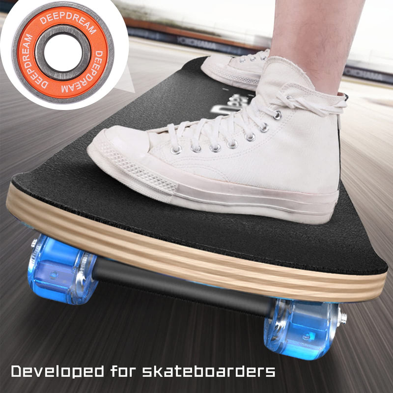 [Australia - AusPower] - DEEPDREAM (Pack of 20 608 ZZ Skateboard Bearings, Sackorange 608zz Double Shielded,8x22x7 Miniature Ball Bearings black 