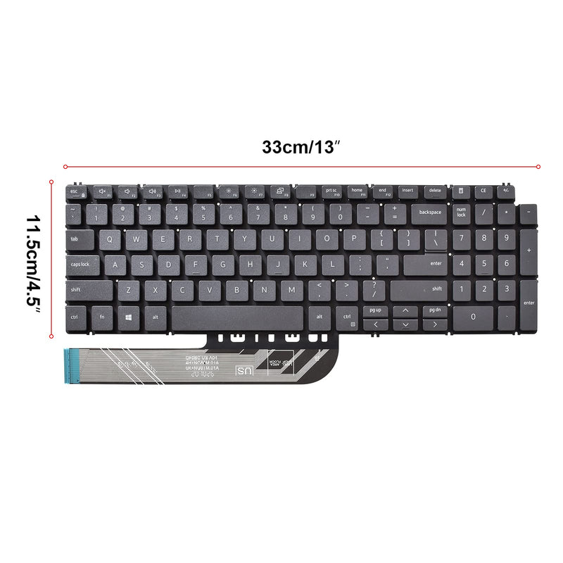 [Australia - AusPower] - SUNMALL Replacement Keyboard Compatible with Dell Inspiron 15 5501 5502 5508 5584 5590 5593 5594 5598.Inspiron 15 3501 3502 3505.Inspiron 15 7000 7590 7591 7791 Latitude 3510 US Layout No Backlit 