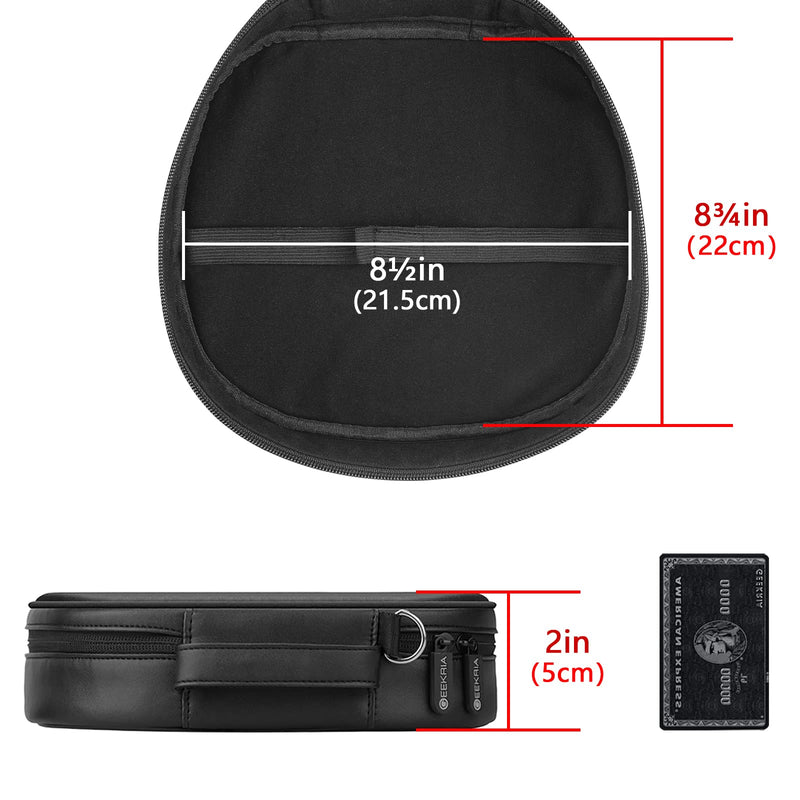[Australia - AusPower] - Geekria Headphones Pouch Compatible with AirPod Max Case, Replacement Protective Travel Carrying Bag with Cable Storage (Black) 